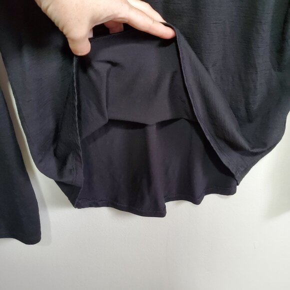 SEGMENTS 100% Merino Wool Base Layer Top Shirt Long Sleeve Black Women's Medium - Picture 6 of 11